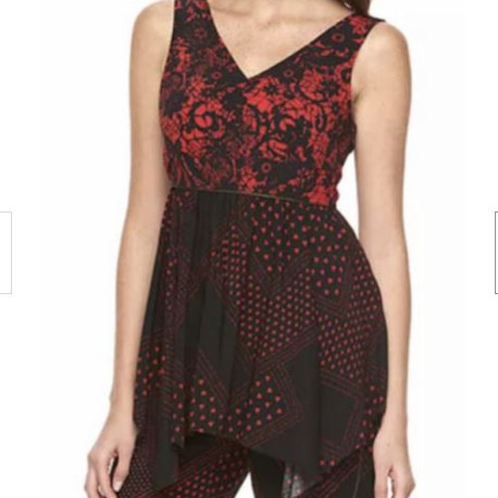 Colleen Atwood Disney's Alice Through the Looking Glass flowy tank blouse